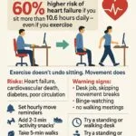 Sitting More Than 10 Hours Daily Increases Heart Failure Risk By 60% — Even With Regular Exercise