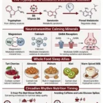 Eating for Better Sleep Clinical Nutrition & Food Biochemistry Infographic with Dr. Sumaiya CTA