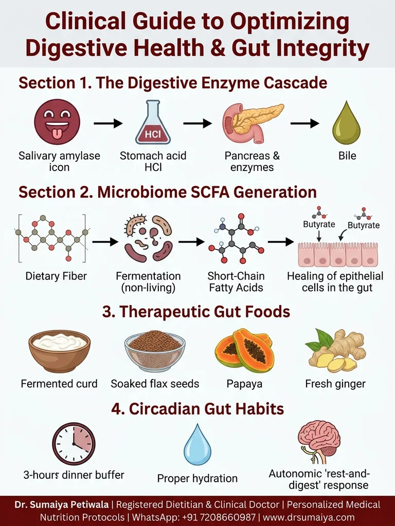 Improving Digestion for Better Health Clinical Nutrition Infographic with Dr. Sumaiya CTA